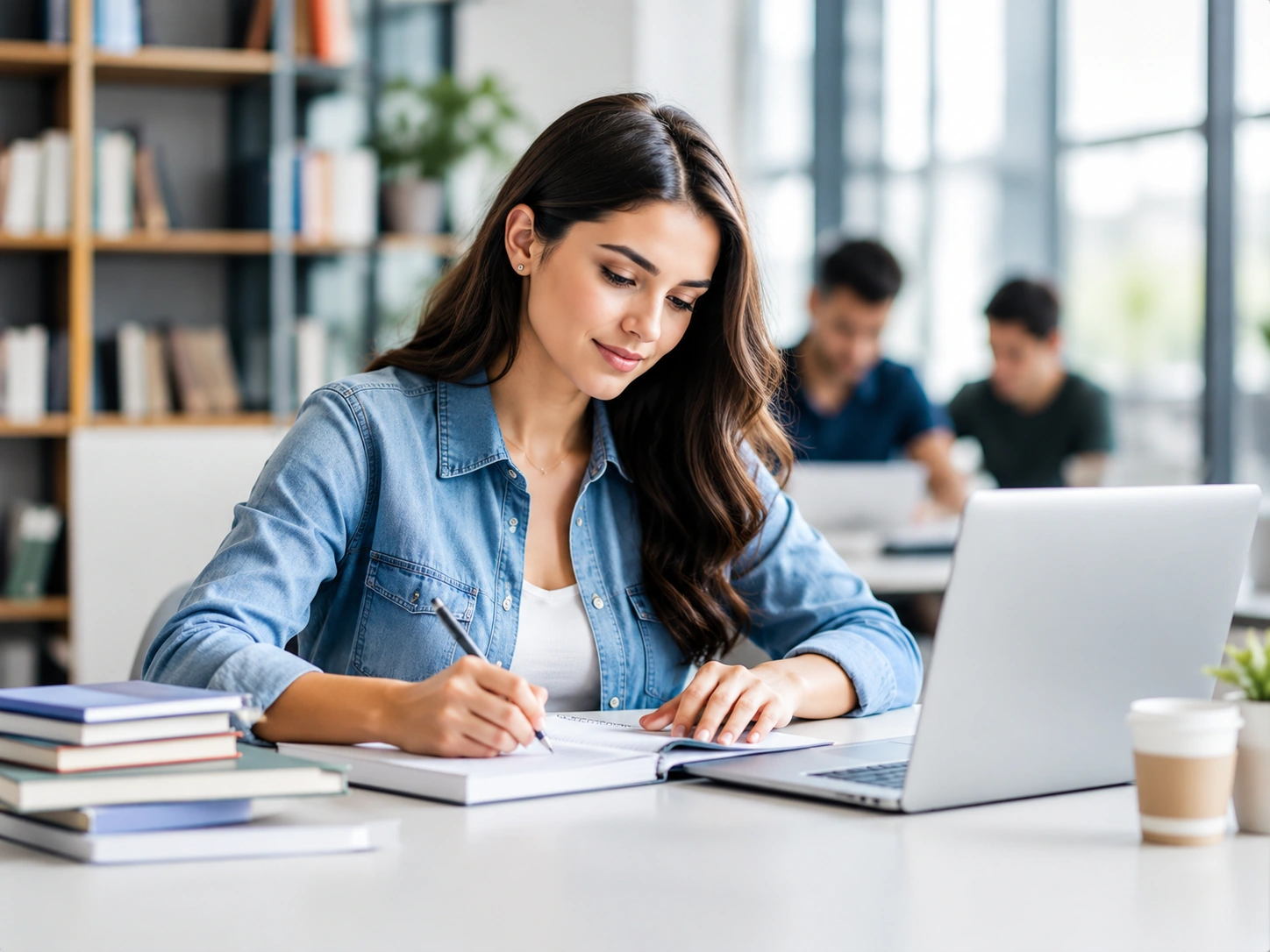 Estudiante trabajando